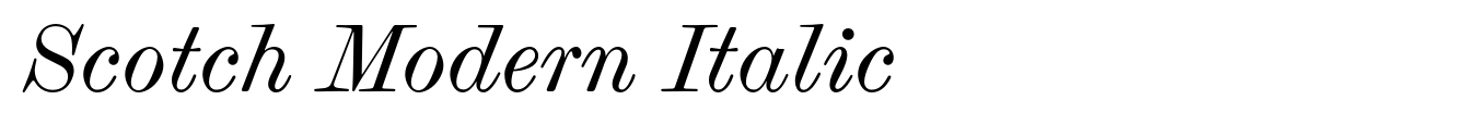 Scotch Modern Italic